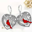 Cardinal Earrings Red Bird Pendant Earrings 6