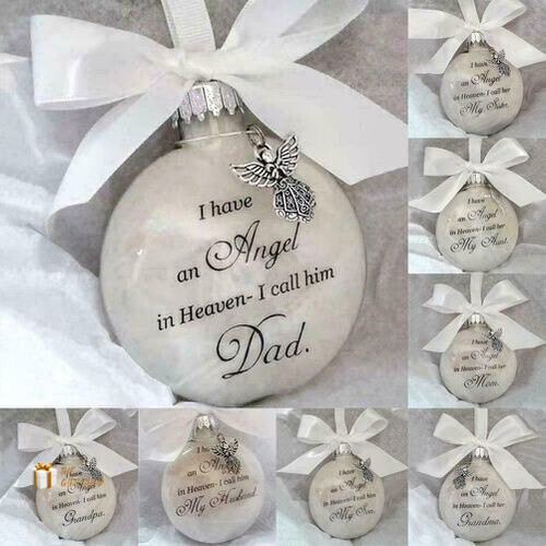 1pc Commemorate Ornaments Feather Heaven Memorial Ornament Memory Christmas Tree Charm Hanging In Memory 2