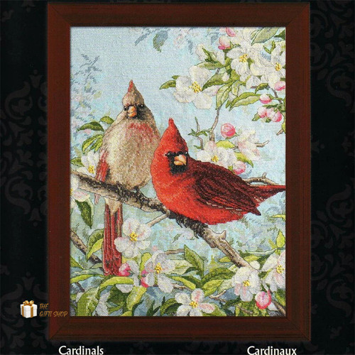 Cardinal Cross Stitch Kit Package Greeting Needlework Counted Kits New Style Joy Sunday Kits Embroidery Needle Minder DIY