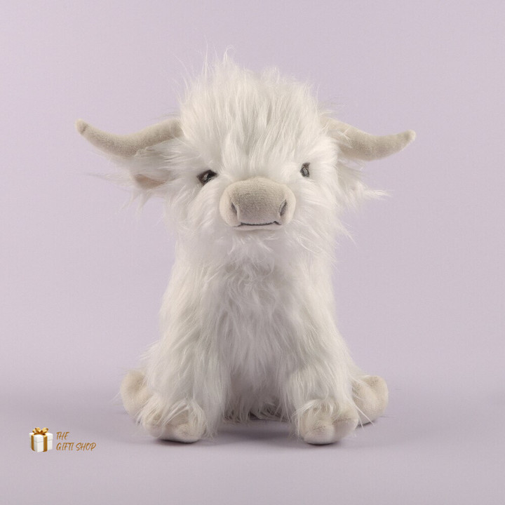 25cm Simulation Highland Cow Plush Animal Doll