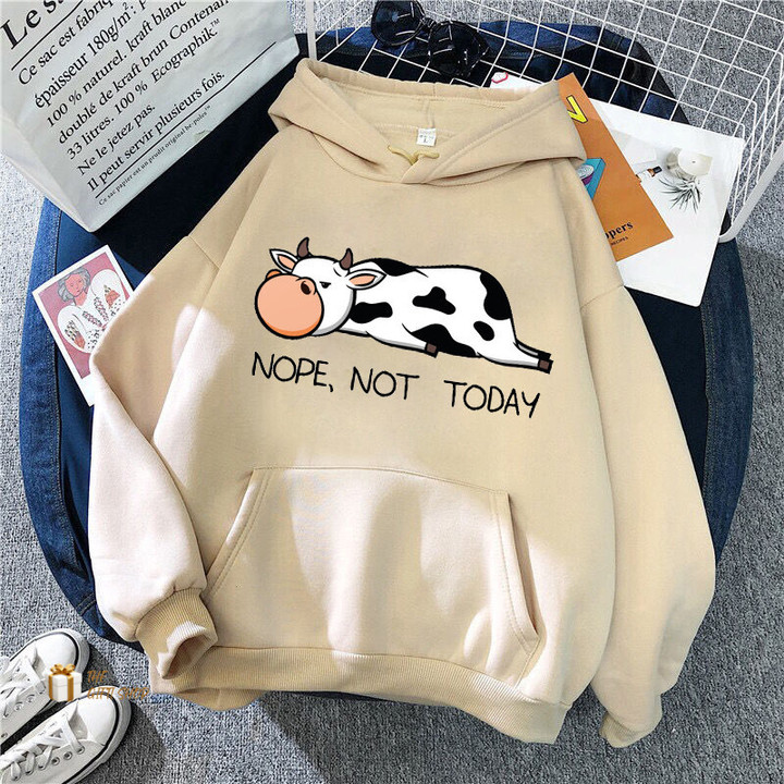 Funny Cow Printed Hoodie