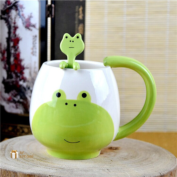 Cute Frog Mug and Spoon - The Gifti Shop