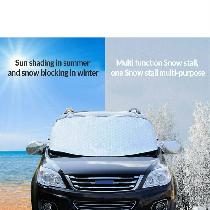 Car Windshield Snow Cover Magnetic Ice Frost Sun Shade Mirror Protector Winter 
