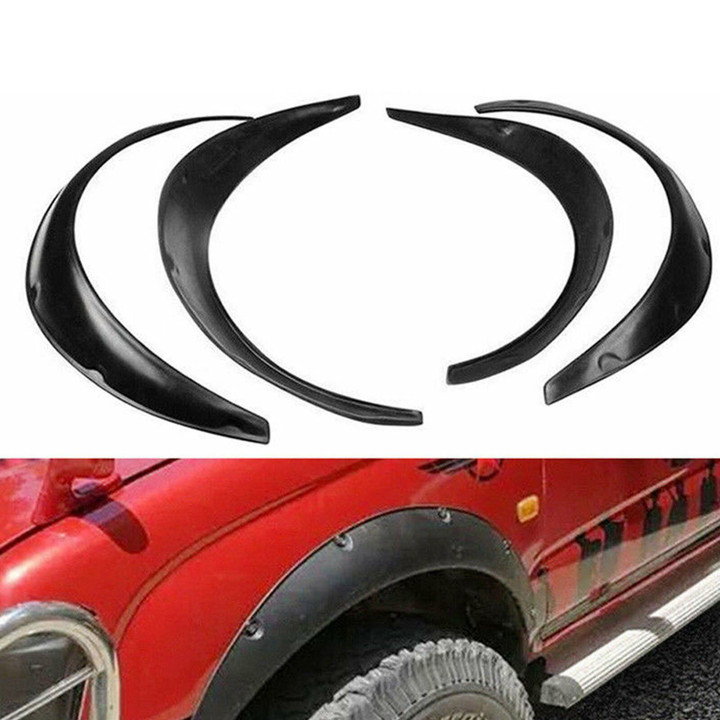 4Pcs 3"/ 780Mm Universal Fender Flares Wide Body Kit Wheel Arches Durable Pu 
