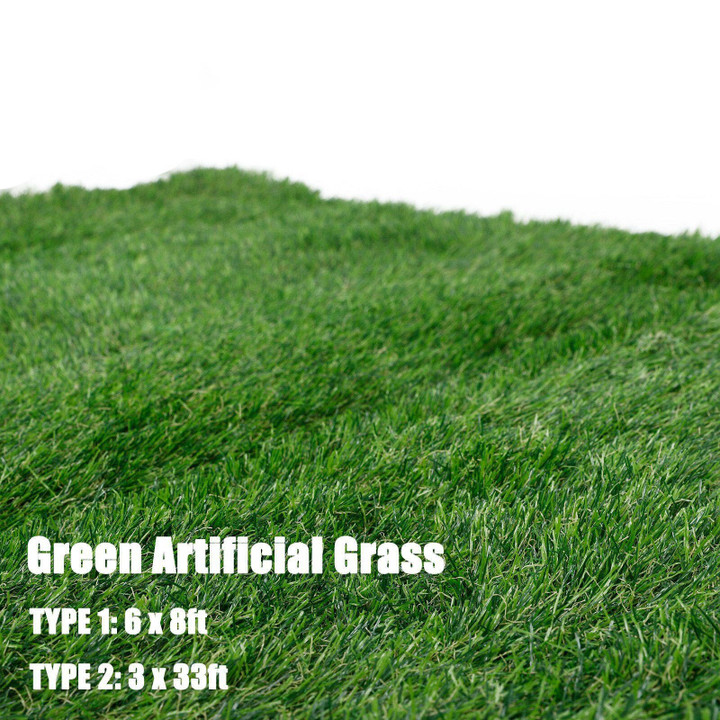 3'X33' / 6'X8' Realistic Indoor/Outdoor Artificial Grass/Turf Landscape Garden 

