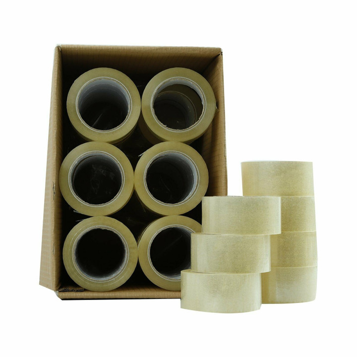 36 - 72 Rolls Clear Packing Packaging Carton Sealing Tape 2 X 110 Yards Box