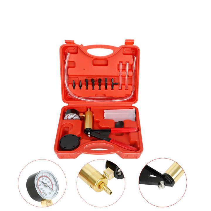 2 In 1 Brake Bleeder & Vacuum Pump Gauge Test Tuner Kit Tools Diy Hand Tools Hot 
