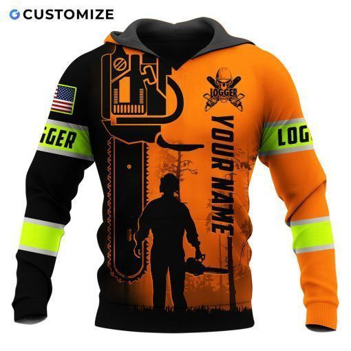 Exciting Logger Customized Name And Flag 3D Over Printed Shirt For Logger LG19
