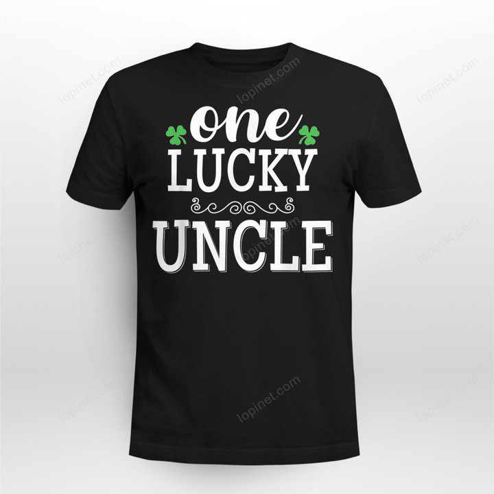 Mens One Lucky Uncle Cool St. Patrick_s themed