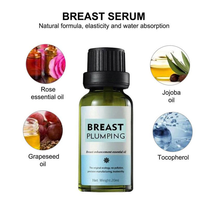 LELEBEAR Breast Plumping Oil, Eliminates Chest Wrinkles, Natural Fast Breast Grow Big Boobs Firming Massage Oil