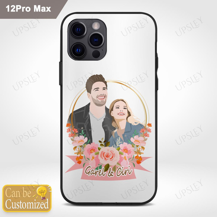 Custom couple photo with colorful painting effect