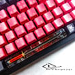 Katana Spacebar Resin Keycap black red -5.5-7u - Artisan Keycap Handmade - Red Black spacebar artisan, spacebar keycaps, keycaps artisan