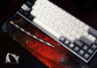 Sword resin wrist rest Handmade, Black and Red, Keyboard Wrist Rest-Artisan Keycap- gifts for him- Unique Gift for him/her