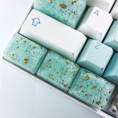 Spacebar Artisan Keycaps, ,arctic blue color keycap, sale off Custom Color Keycap, spacebar custom, black keycap, white keycap