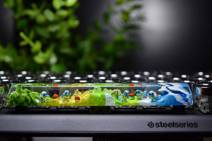 Squirtle Squad spacebar Pokemon keycap artisan, anime keycap, gift for her, gift for him, birthday gift, cute keycap, Valentine gift