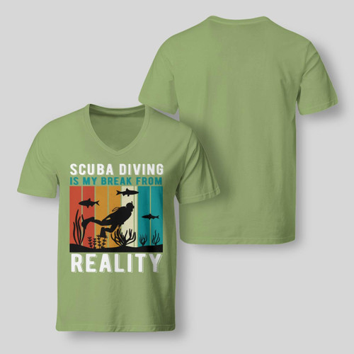 SCUBA DIVING IS MY BREAK FROM REALITY | V-NECK T-SHIRT