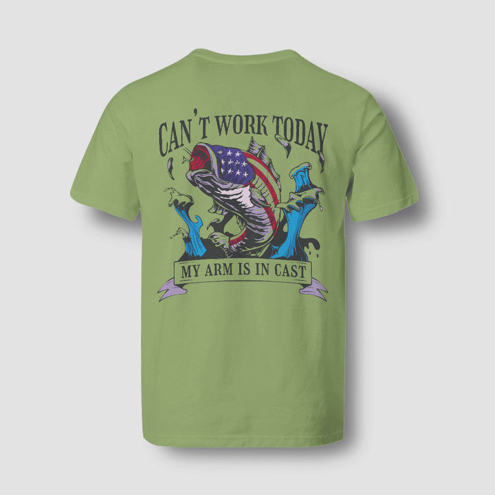 CAN'T WORK TODAY MY ARM IS IN CAST | V-NECK T-SHIRT