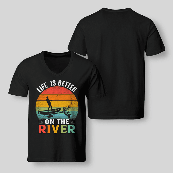 LIFE IS BETTER ON THE RIVER | V-NECK T-SHIRT