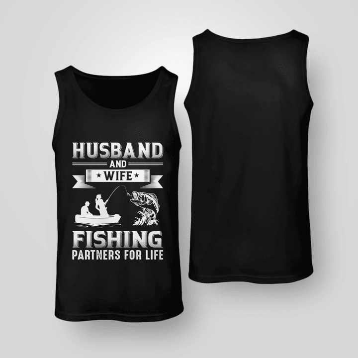 Husband and Wife fishing partners for life | Unisex Tank