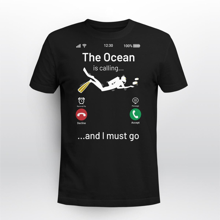 THE OCEAN IS CALLING AND I MUST GO | UNISEX T-SHIRT