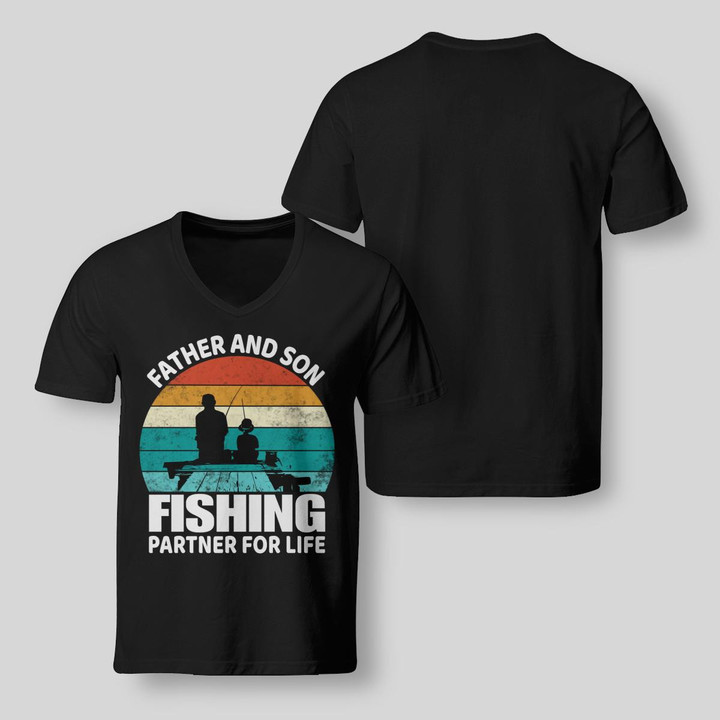 FATHER AND SON FISHING PARTNER FOR LIFE | V-NECK T-SHIRT
