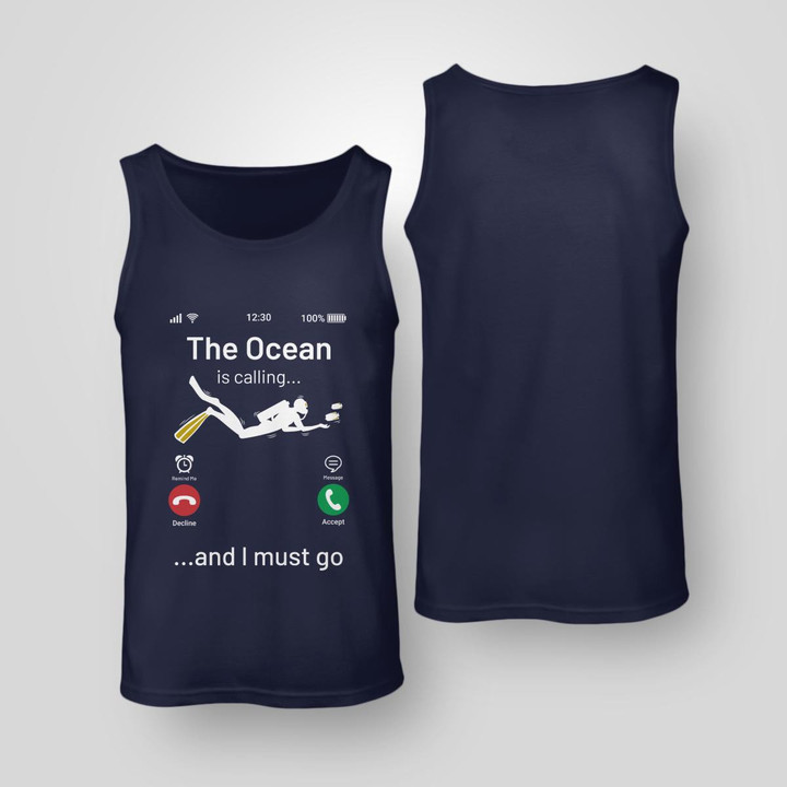 THE OCEAN IS CALLING AND I MUST GO | UNISEX TANK