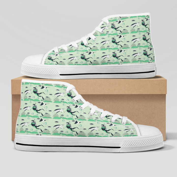 PEARL DIVER | HIGH TOP SHOES WHITE
