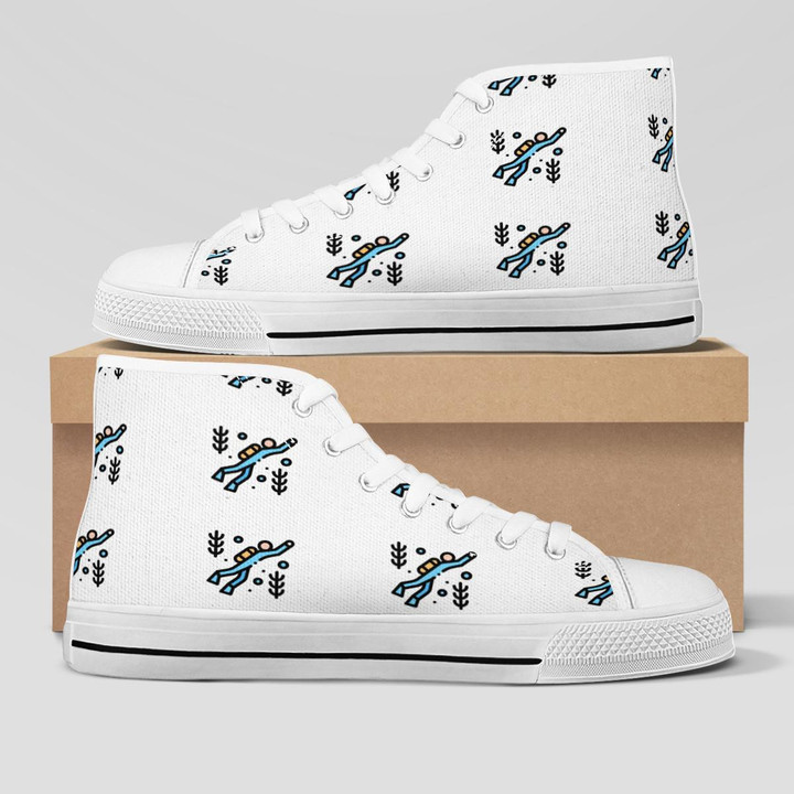 FABULOUS SNORKELING | HIGH TOP SHOES WHITE