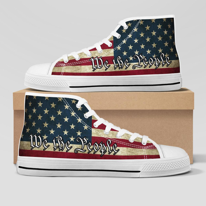 Patriot - american flag - We the people High Top Shoes