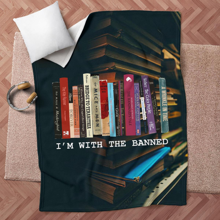 Reading - I'm with the banned Fleece blanket