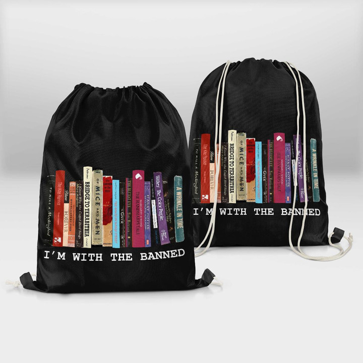 Reading - I'm with the banned - Drawstring Bag