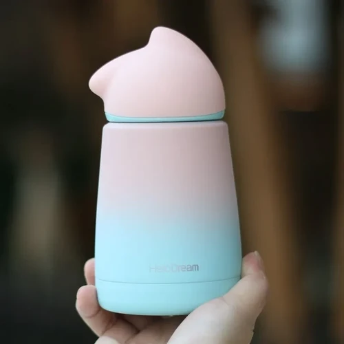 300ml Gradient Cat Modelling Vacuum Flasks Travel Shopping Coffee Mug