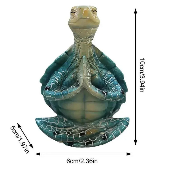 Sea Turtle Figurine Meditating Statue Decor