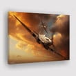 Spitfire Dusk Airplane Painting Canvas - Canvas Print, Canvas Art, Wall Decor For Living Room