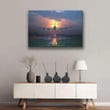 Airplane 747 Aviation Landing Sunset Airport Airplane Painting Canvas - Canvas Print, Canvas Art, Wall Decor For Living Room