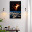 Airplane Eclipse Painting Canvas - Canvas Art, Canvas Wall Decor, Wall Art, Home Decor