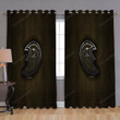 Anaheim Ducks Window Curtains - American Hockey Club Brown Metal Metal Blackout Curtains, Living Room Curtains For Window