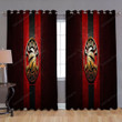 Toronto Raptors Window Curtains - Golden Nba Red Metal Blackout Curtains, Living Room Curtains For Window