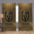 Vegas Golden Knights Window Curtains - Expansion Hockey Las Vegas Blackout Curtains, Living Room Curtains For Window