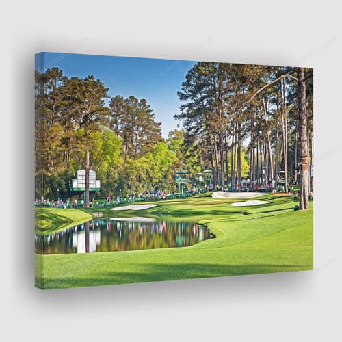 Augusta National Golf Club Painting Canvas -  16th Hole Specs Impressionism Canvas Print, Canvas Art, Wall Decor For Living Room