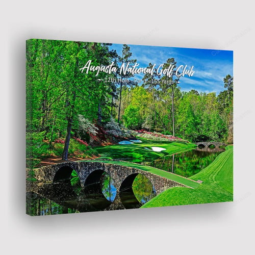 Augusta National Golf Club Painting Canvas -  12th Hole Impressionism Canvas Print, Canvas Art, Wall Decor For Living Room