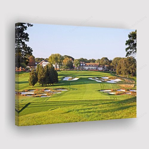 Bethpage State Park Art Painting Canvas -  Black Course Golf Links Impressionism Canvas Print, Canvas Art, Wall Decor For Living Room
