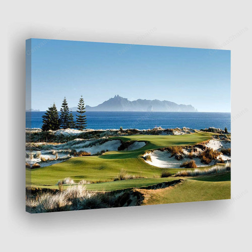 Tara Iti Golf Course, New Zealand Painting Canvas - Canvas Print, Canvas Art, Wall Decor