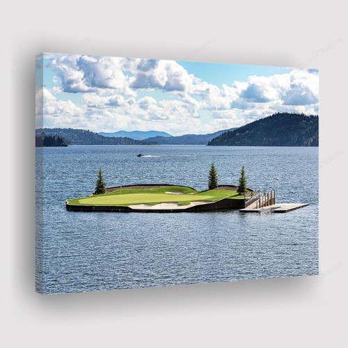 14Th Hole Coeur D'Alene Golf Resort Painting Canvas - Canvas Print, Canvas Art, Wall Decor For Living Room