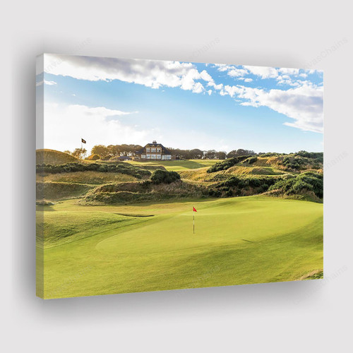 16Th Hole At Kingsbarns Golf Links Painting Canvas - Canvas Print, Canvas Art, Wall Decor For Living Room