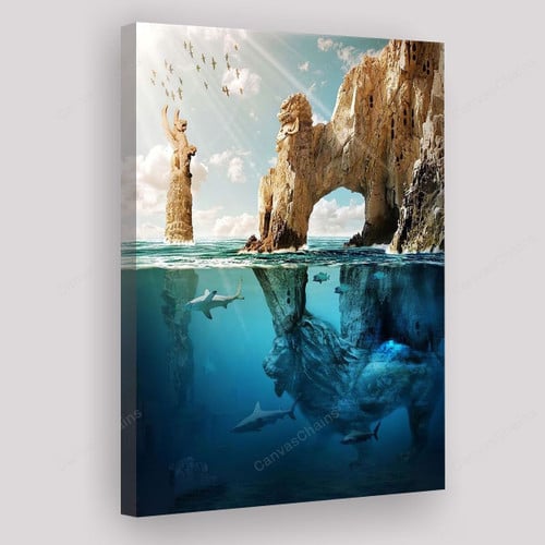 Underwater Painting Canvas - Canvas Art, Canvas Wall Decor, Wall Art, Home Decor