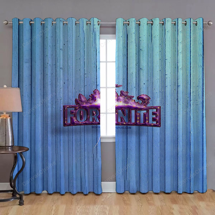 Fortnite Logo Window Curtains - Fortnite Battle Royale Blackout Curtains, Living Room Curtains For Window