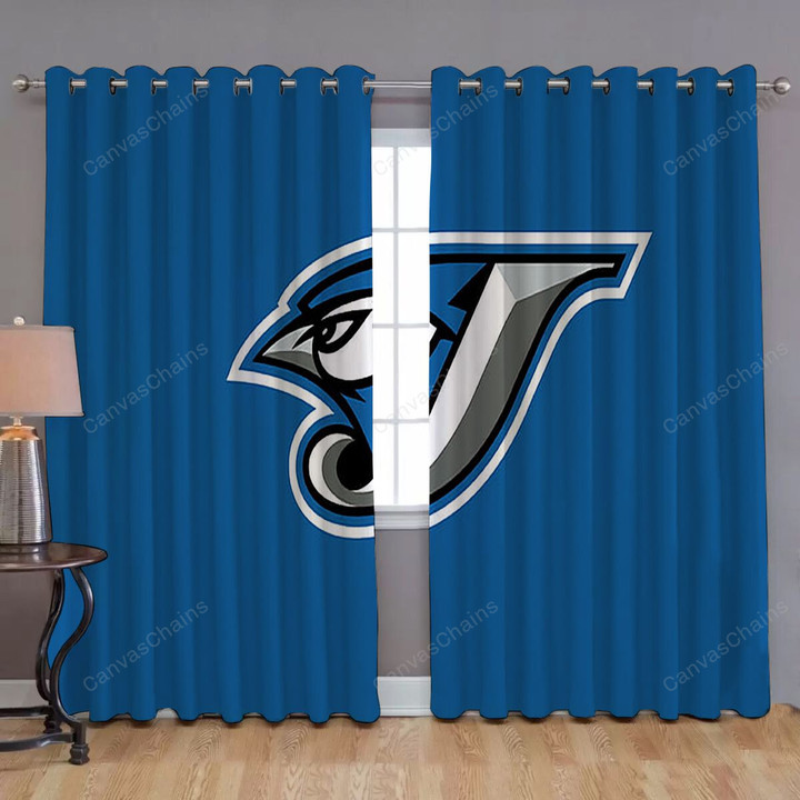 Toronto Blue Jays Window Curtains - Baseball Esports Toronto-Blue-Jays Blackout Curtains, Living Room Curtains For Window