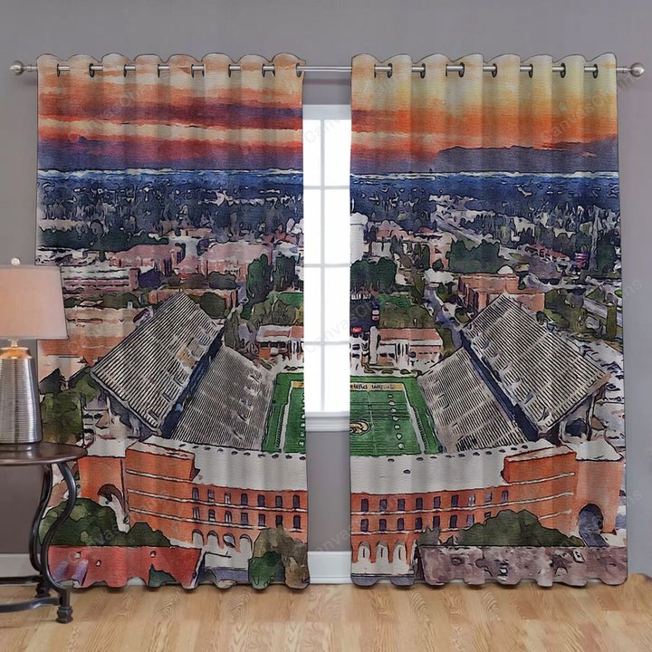 M M Roberts Stadium Window Curtains - Hattiesburg Mississippi Football Blackout Curtains, Living Room Curtains For Window