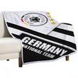 Germany National Football Team Emblem Kuscheldecke - White Black Abstraction Fleecedecke, Football Germany Coat Of Arms Decken, Kuschel Decken